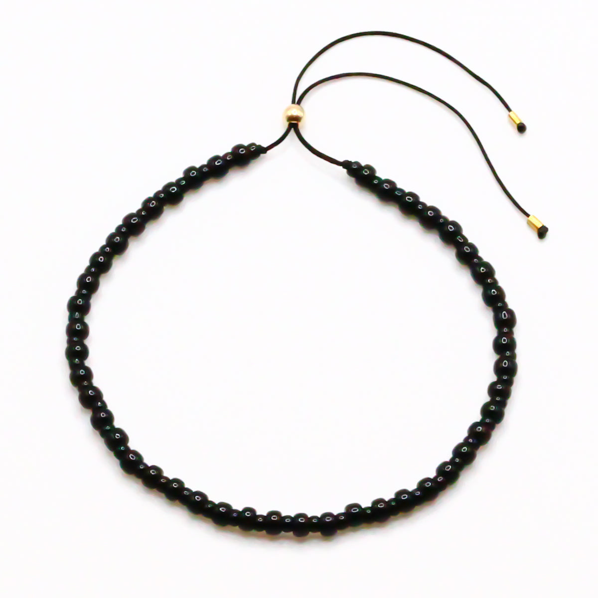 Schwarzes Perlenarmband 