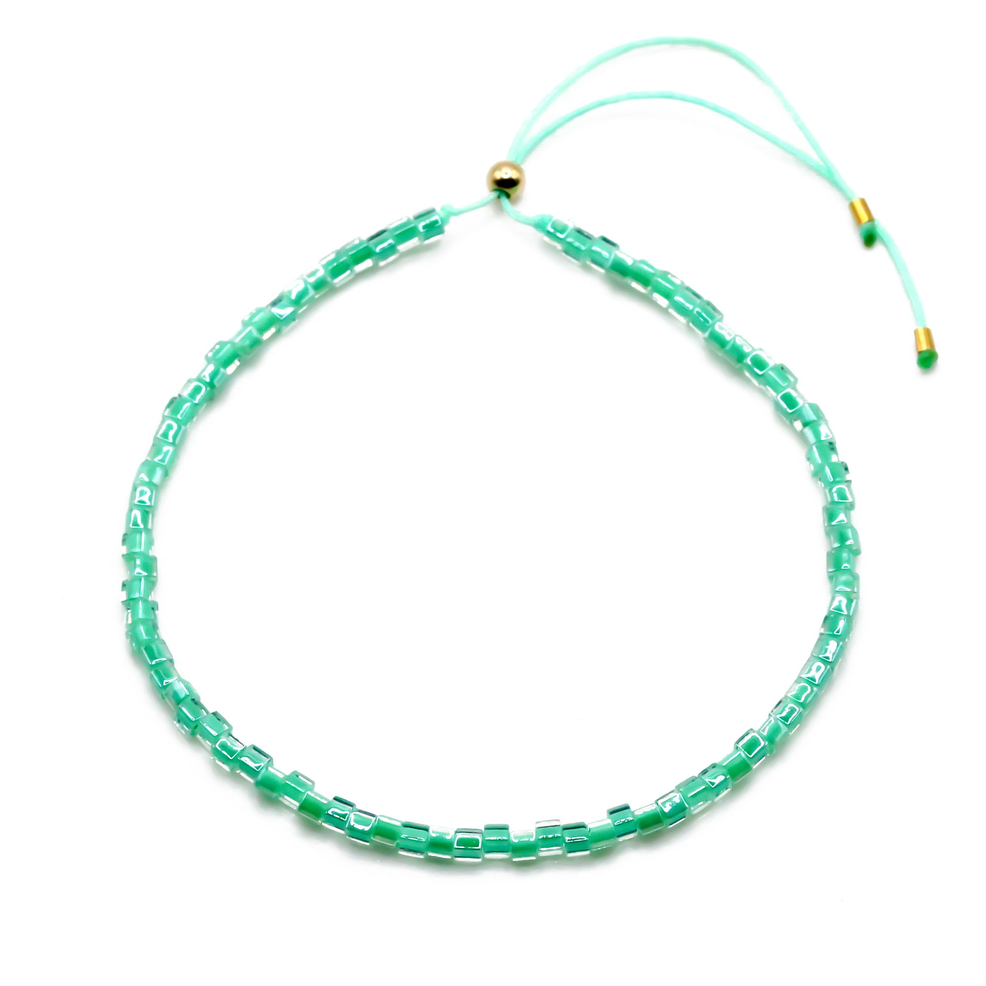 perlenarmband damen in mint türkis