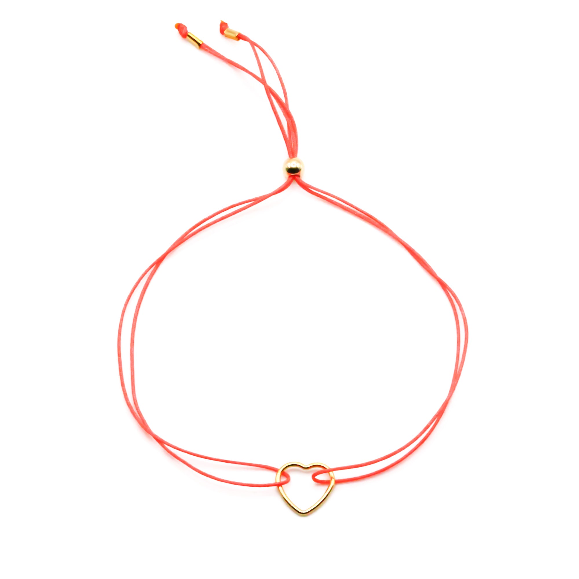 Armbänder mit Gold Herz - in mehreren Farben