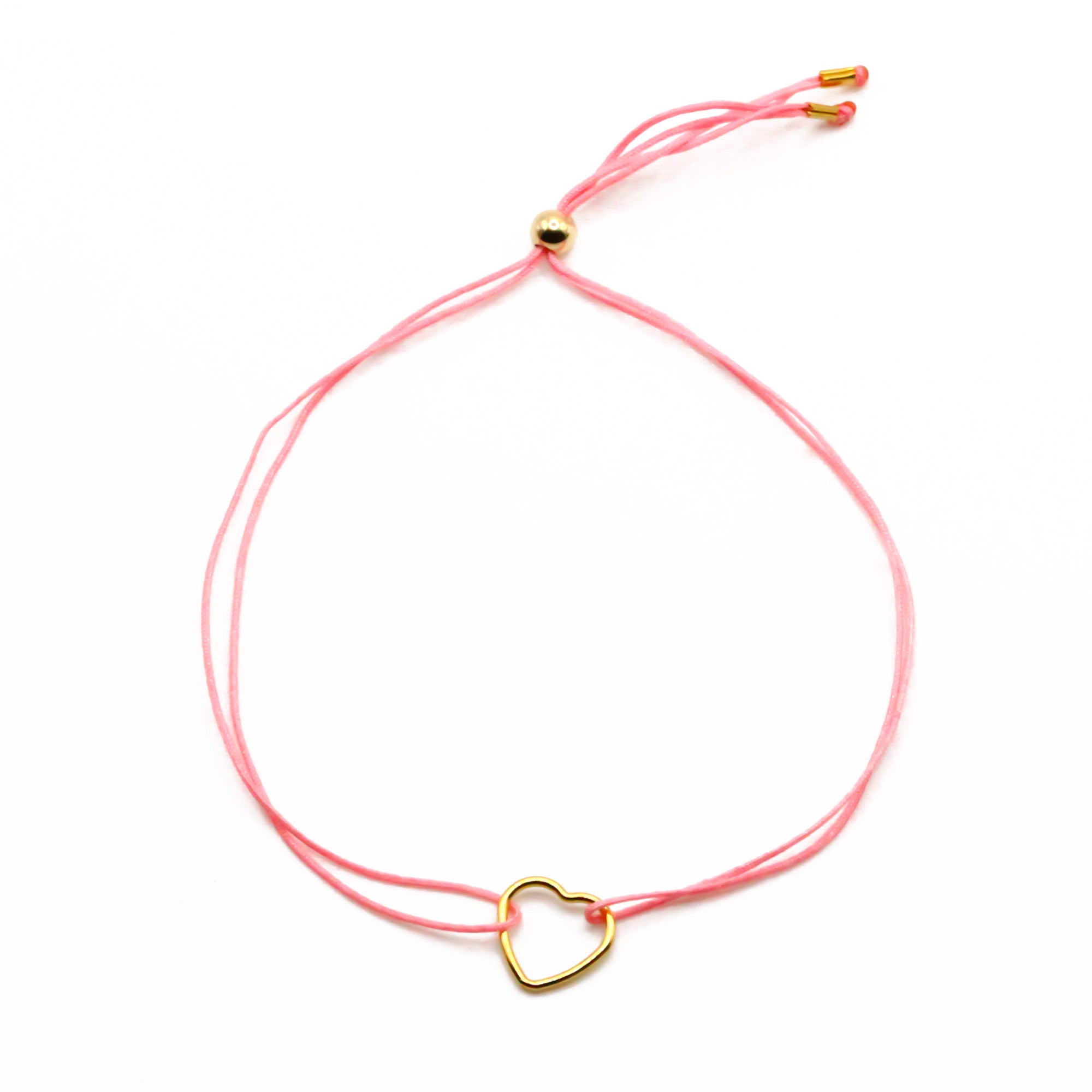 Armbänder mit Gold Herz - in mehreren Farben