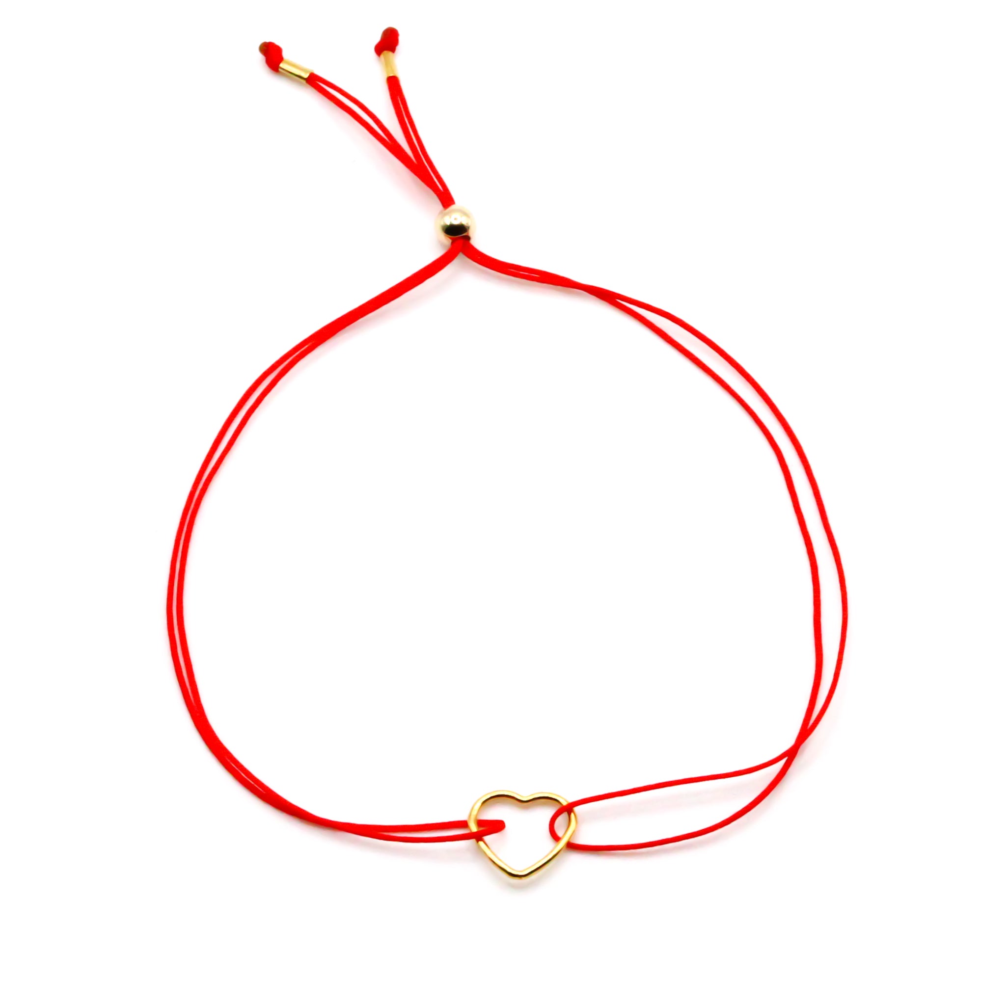 Armbänder mit Gold Herz - in mehreren Farben
