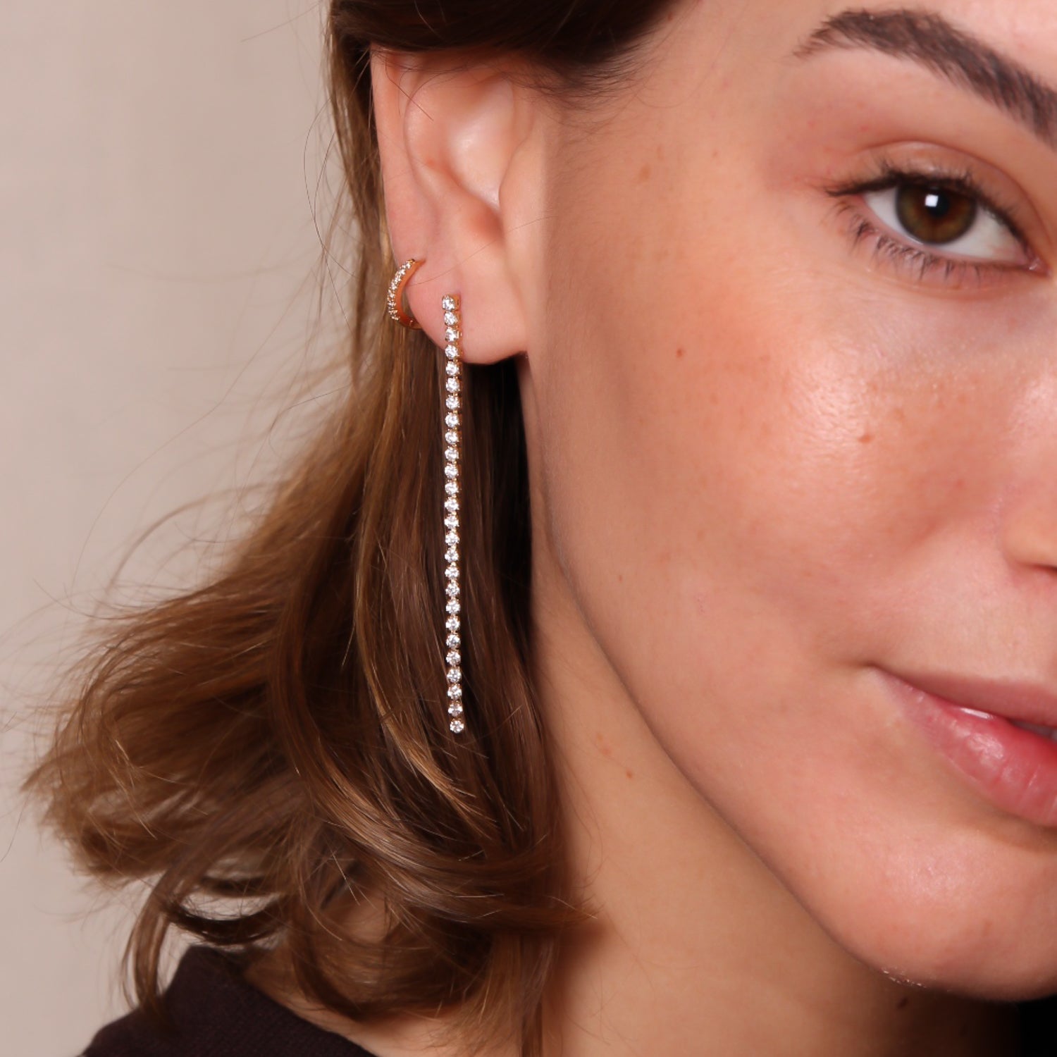 tennis ohrringe gold zirkonia