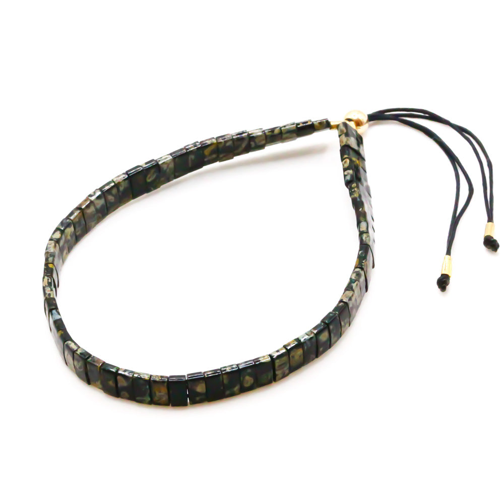 schwarzes perlenarmband für damen und herren