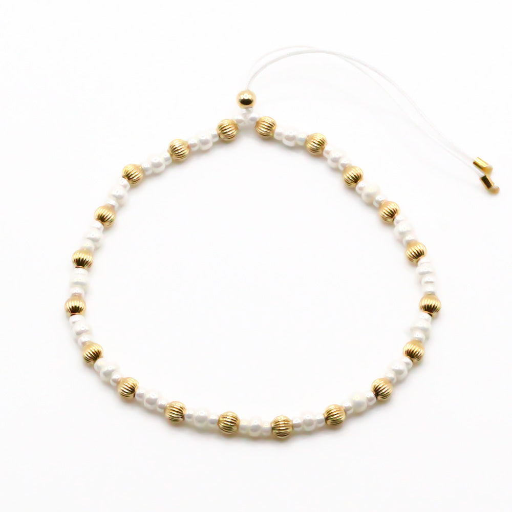 weisses armband mit gold für damen