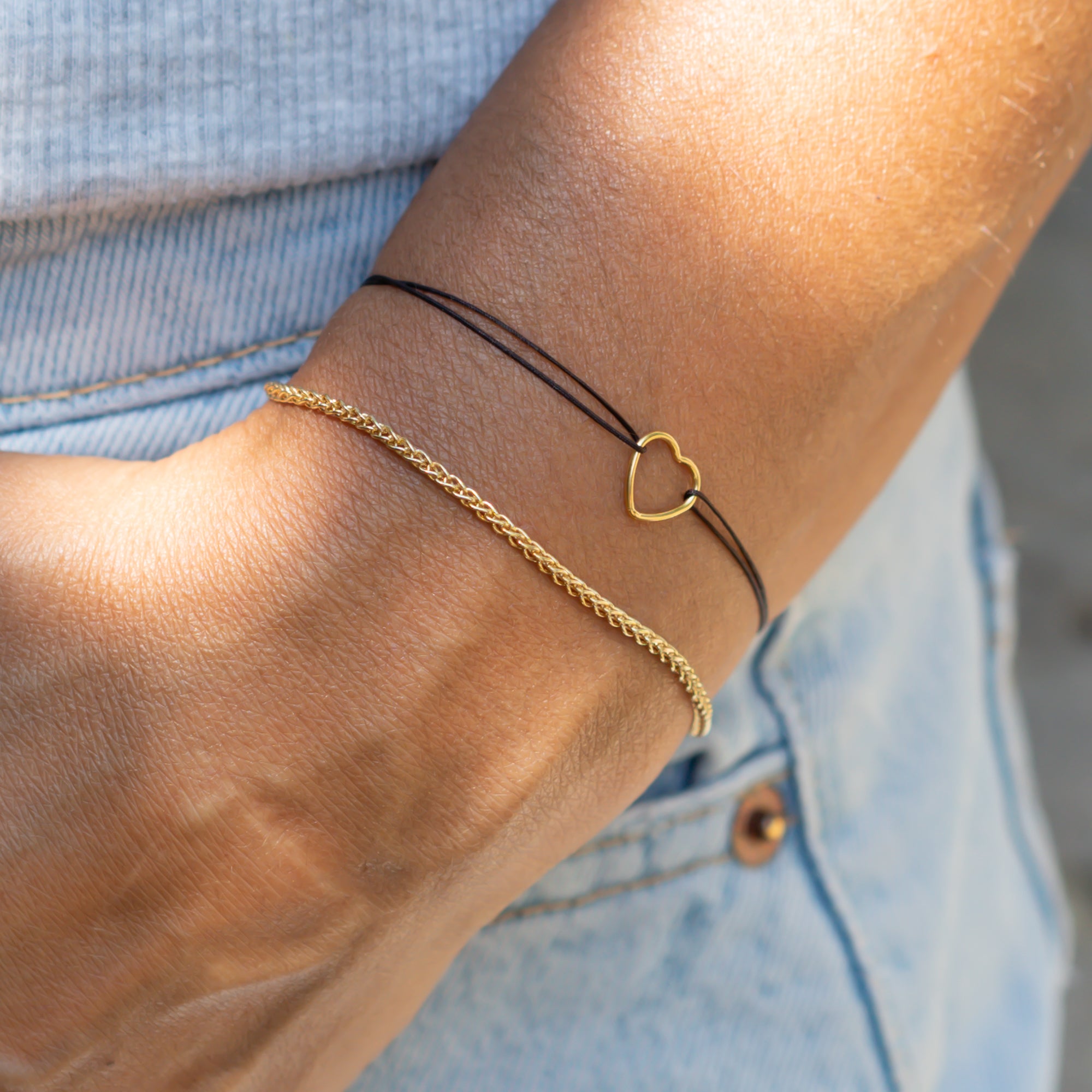 Armbänder Set Herz Gold