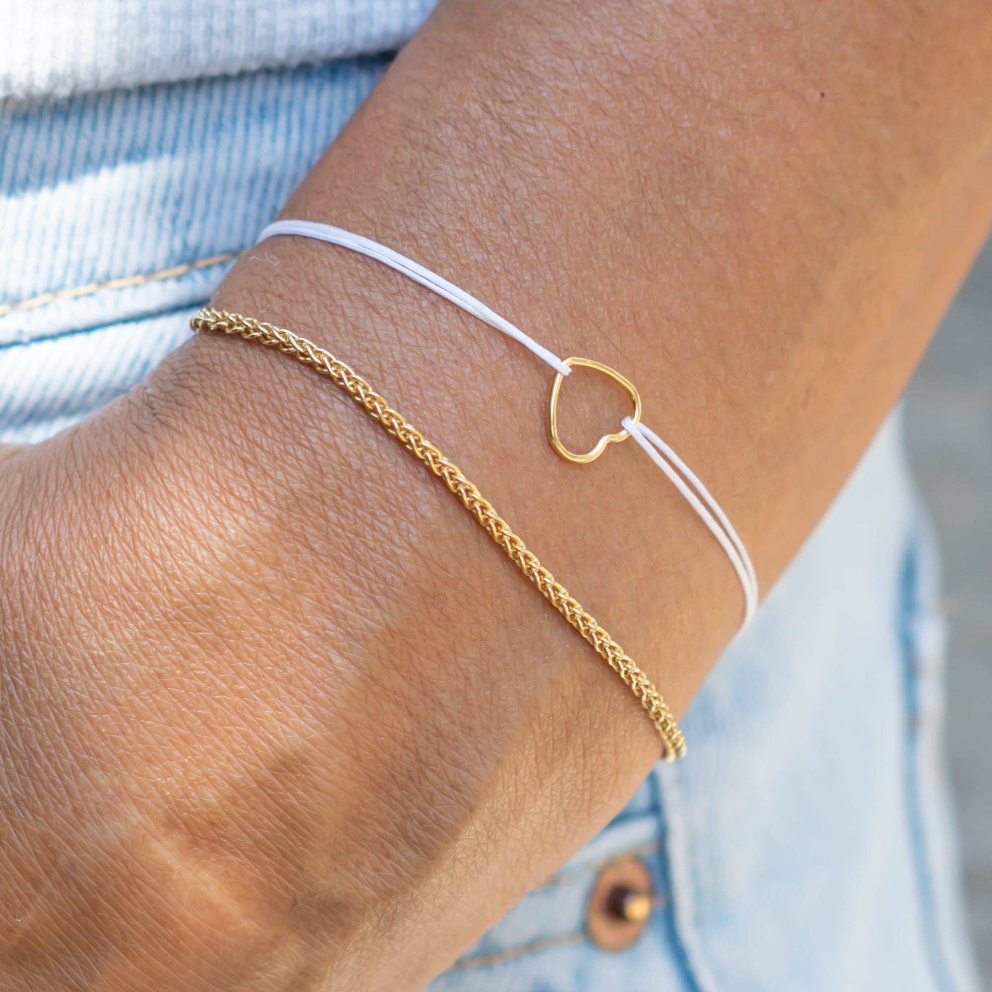 Armbänder Set Herz Gold