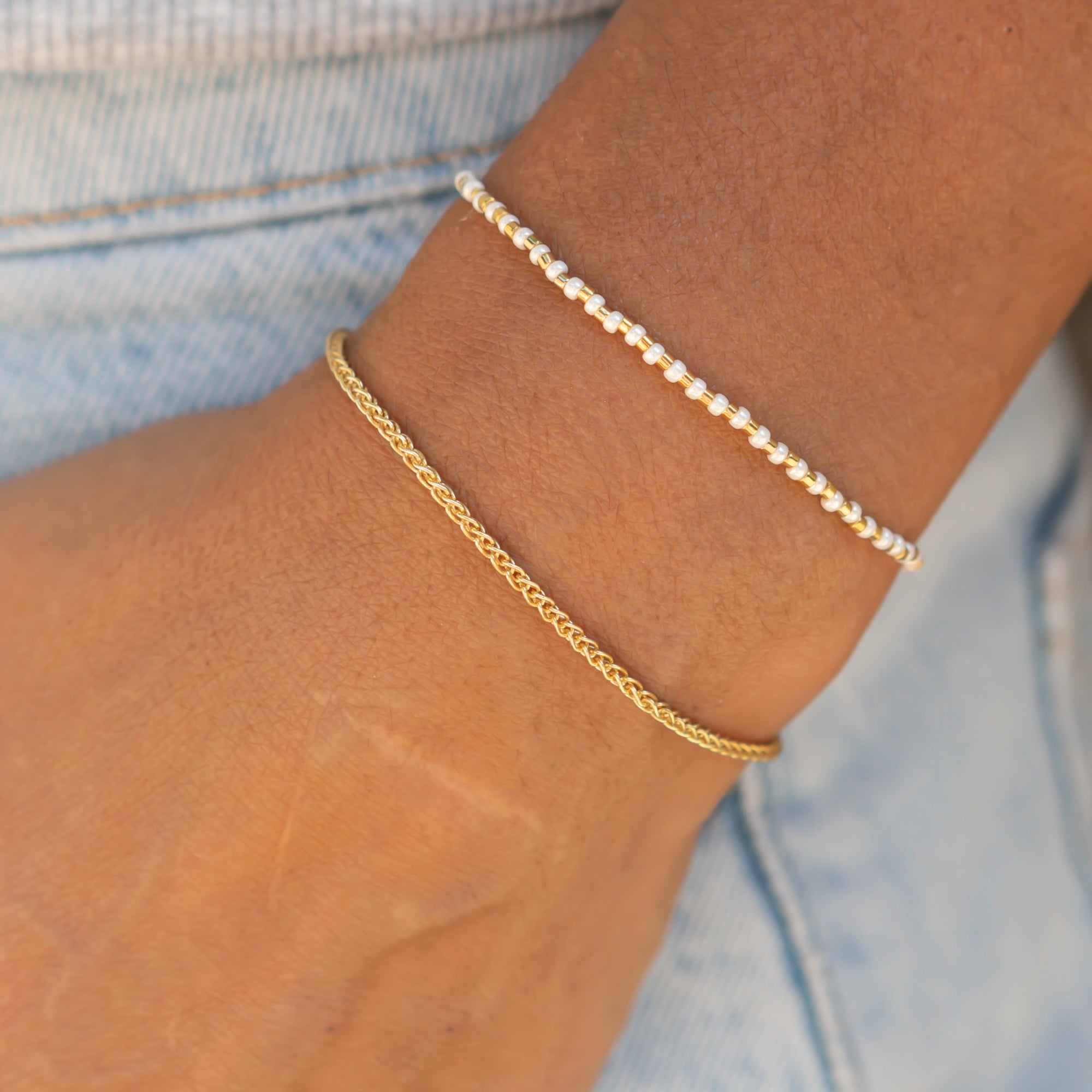 Perlenarmband Sandstrand / Set