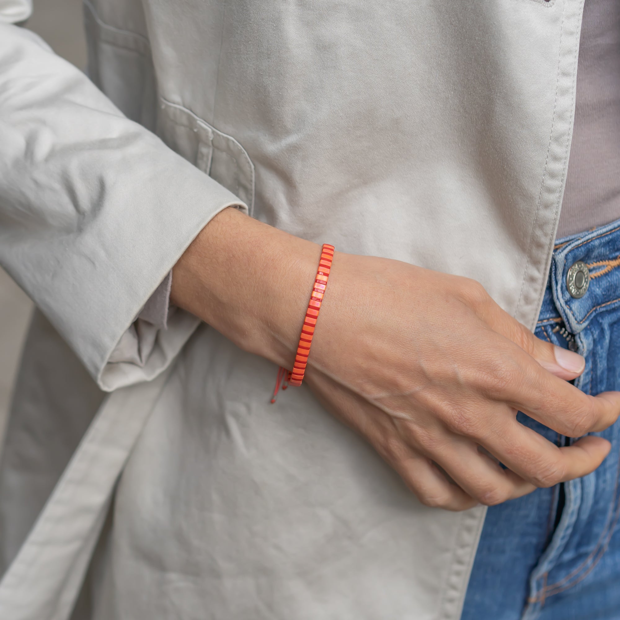 rotes Perlenarmband damen
