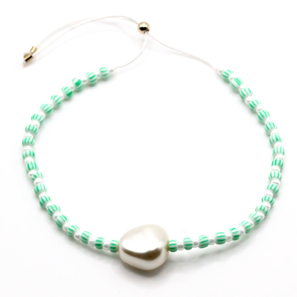 sommer perlenarmband mint pastell